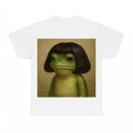 Frog with Bob Haircut Meme Hoodie - Gildan Unisex Tee