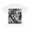 Funny Cat Selfie With Santa Christmas Shirt - Gildan Unisex 