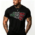 Mexico Eagle Pride Shirt, Mexican Flag Aztec Tribal Eagle Tattoo Tee, Latino Heritage Gift for Men, Viva Mexico, Gildan Unisex T-Shirt Sweatshirt Hoodie