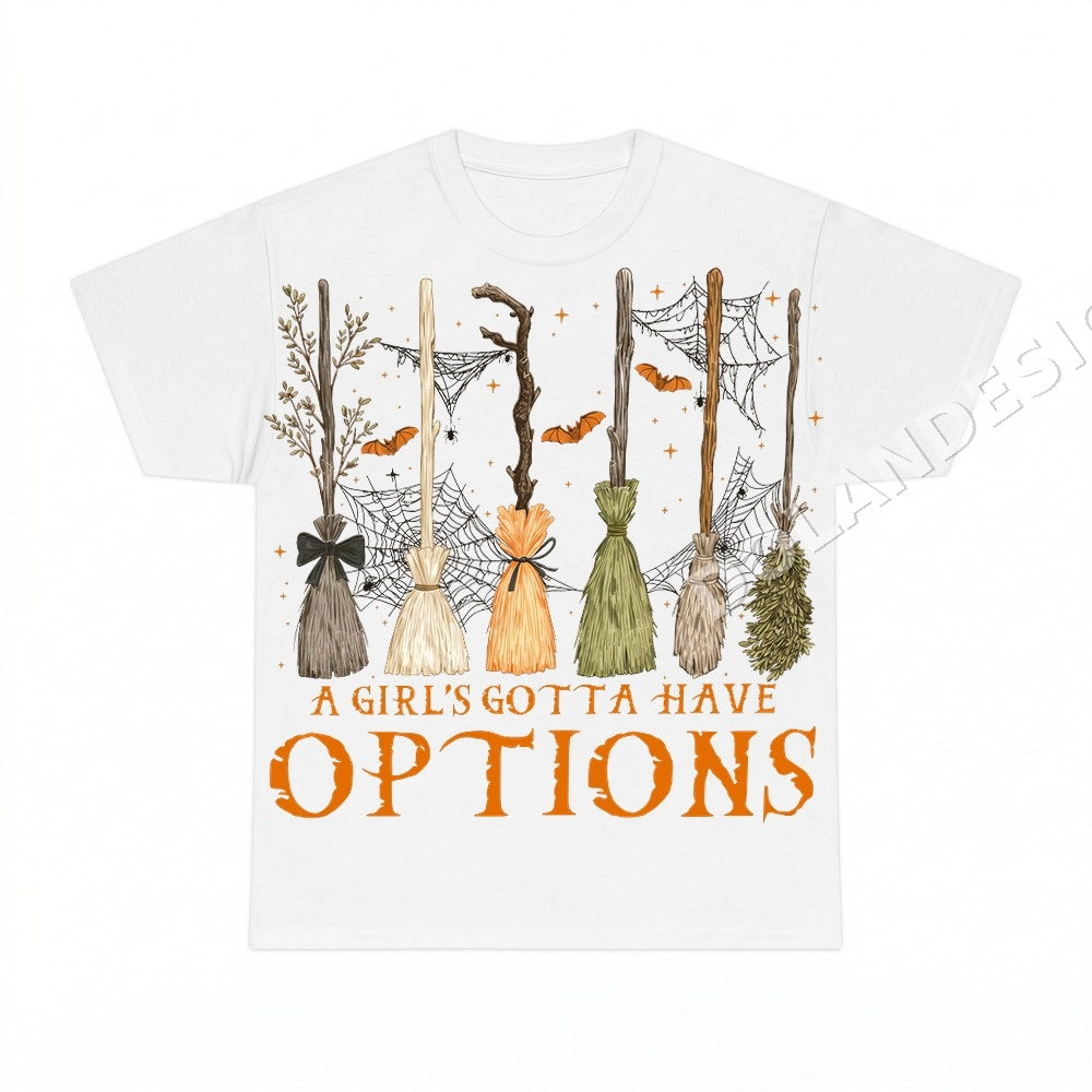 A Girl's Gotta Have Options PNG, Spooky Halloween Digital Download, Witchy Bats Cobwebs Art