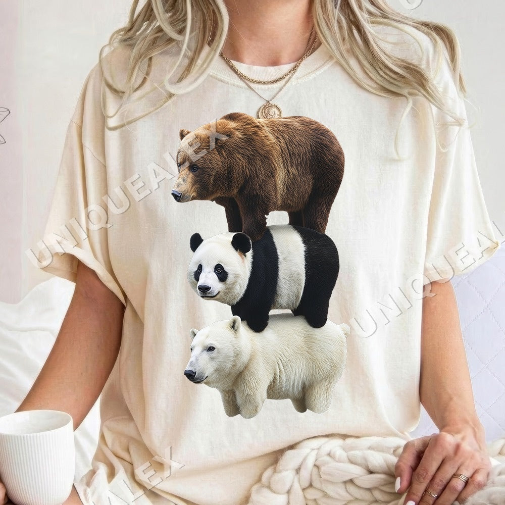 Bear Stack Funny PNG, Cute Animal Humor Digital Download, Instant Download