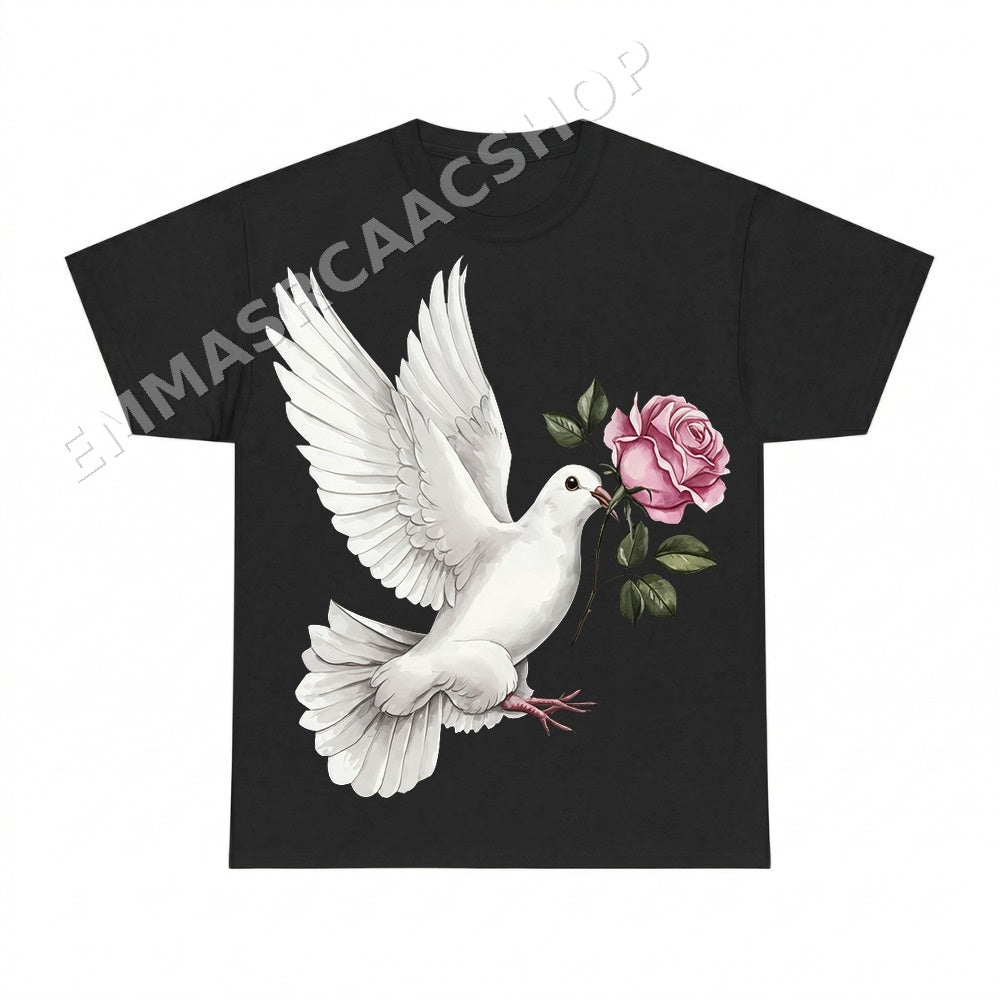 Boho Dove Rose PNG, Floral Christian Digital Download, Instant Download