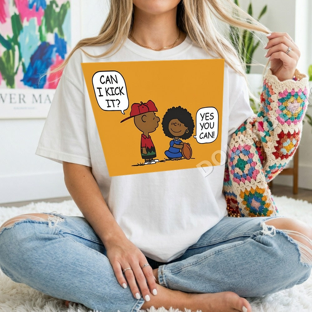 Can I Kick It Yes You Can Comic PNG, Cartoon Dialogue Digital Download