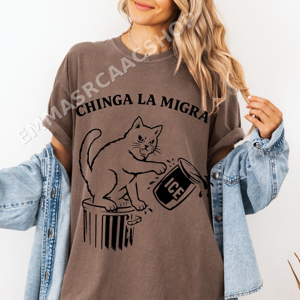 Chinga La Miga Black Cat PNG, Funny Cat Lover Digital Download