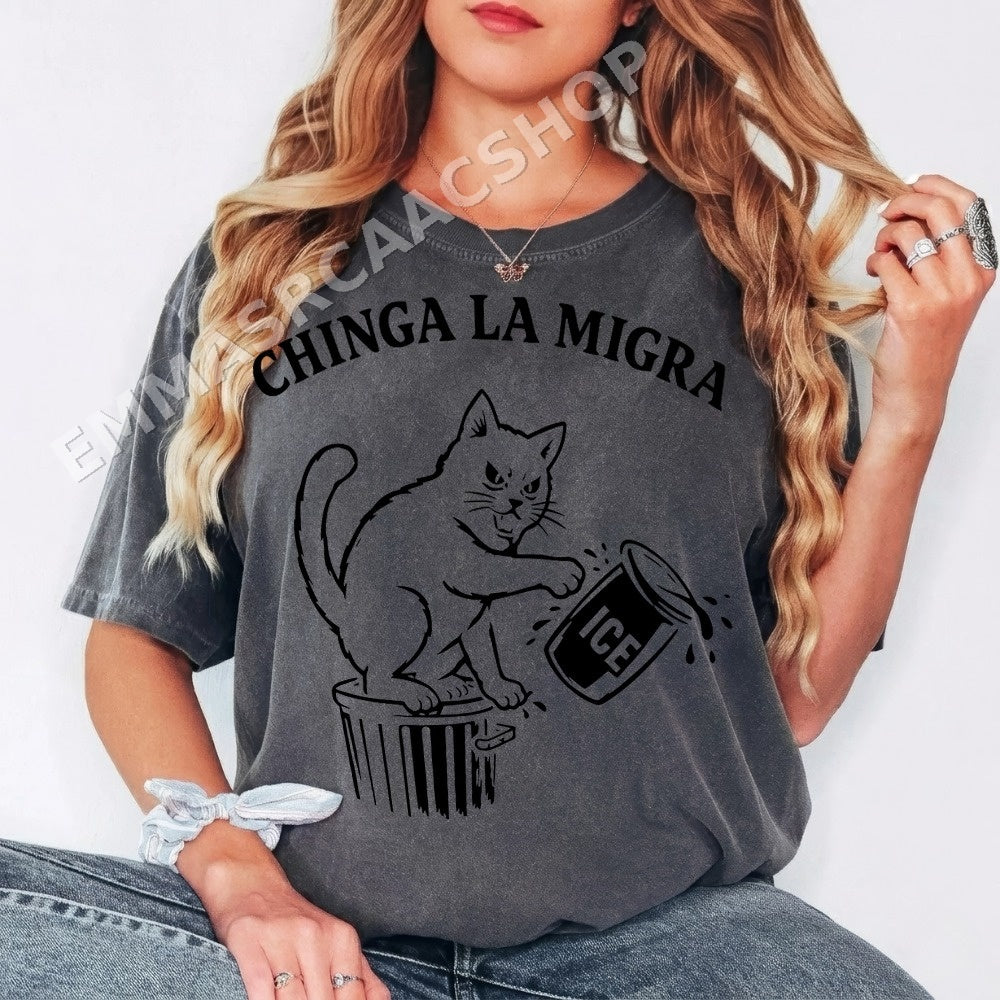 Chinga La Miga Black Cat PNG, Funny Cat Lover Digital Download