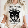 Chinga La Migrarresist & Persist Motivational PNG, Fierce Panther Flower Digital Download