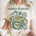 Chinga La Migration Snake Flowers PNG, Political Activism Digital Download