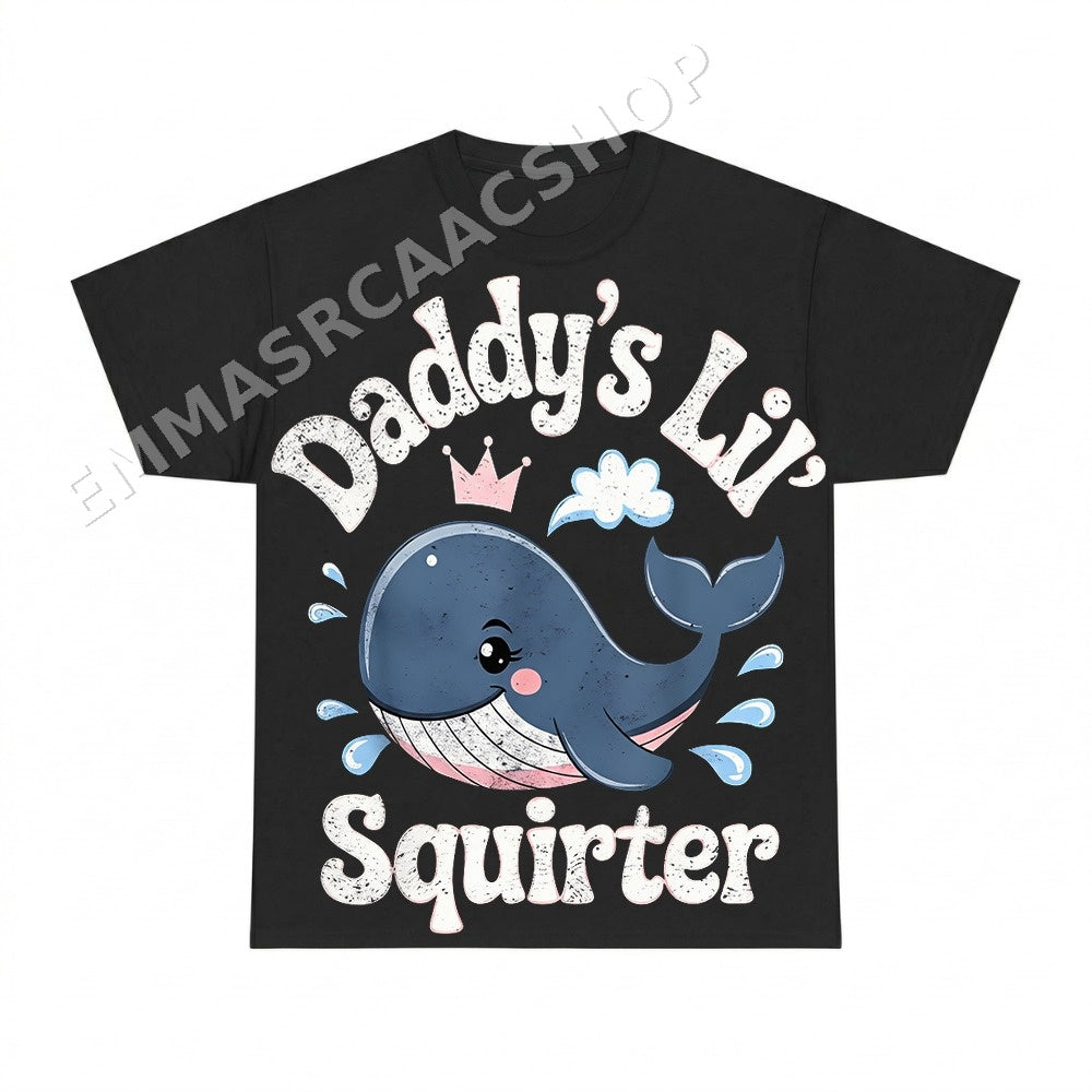 Daddy's Lil Squirter Whale PNG, Funny Mama Digital Download, Instant Download