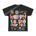 Happy to See Your Face Teacher PNG, Retro Boho Digital Download