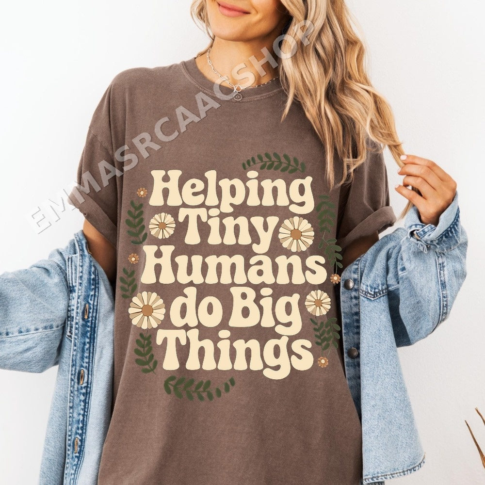 Helping Tiny Humans do Big Things PNG, Mom Life Daisy Digital Download