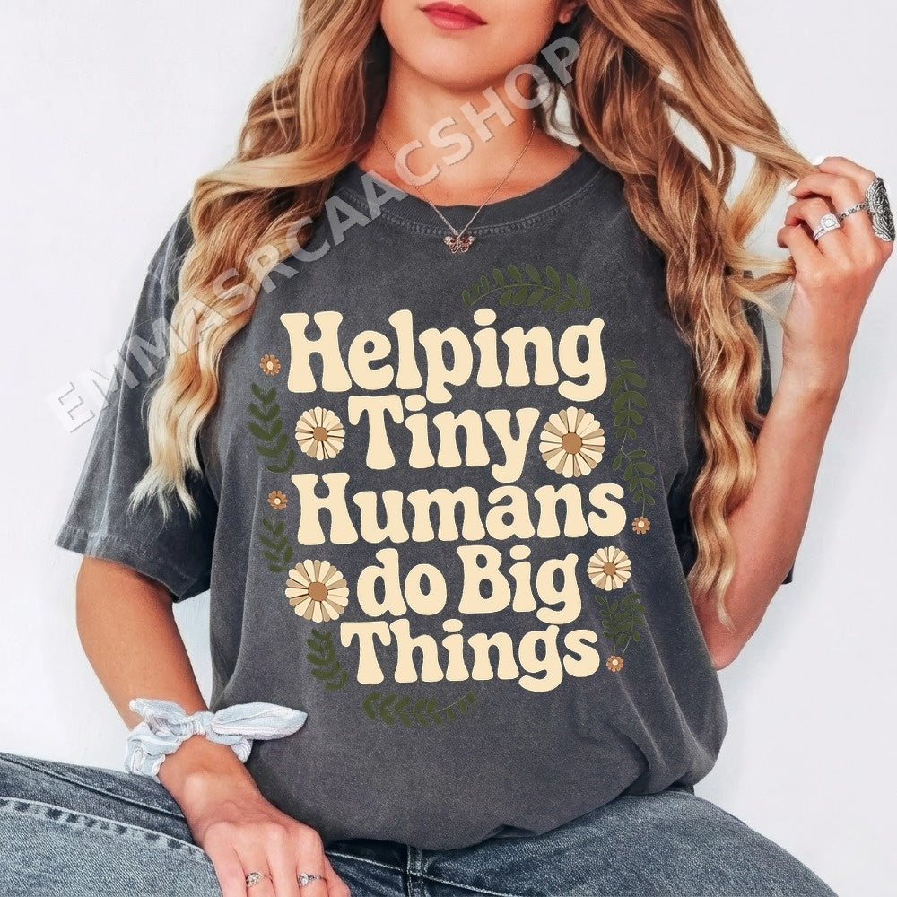 Helping Tiny Humans do Big Things PNG, Mom Life Daisy Digital Download