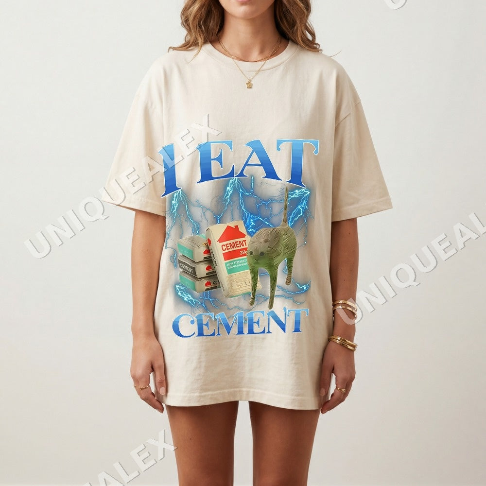 I Eat Cement Cat Shirt - Gildan Unisex Tee
