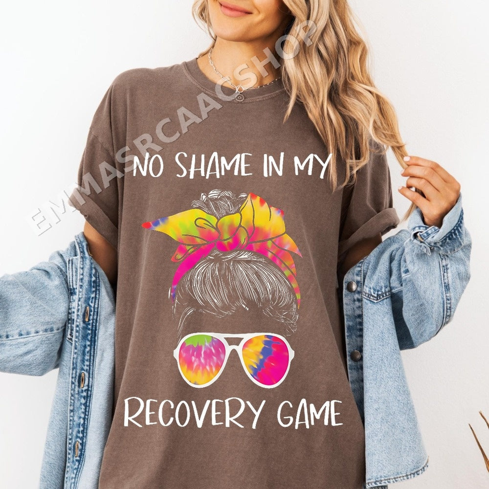 No Shame In My Recovery Game PNG, Mom Life Tie Dye Digital Download, Instant Download