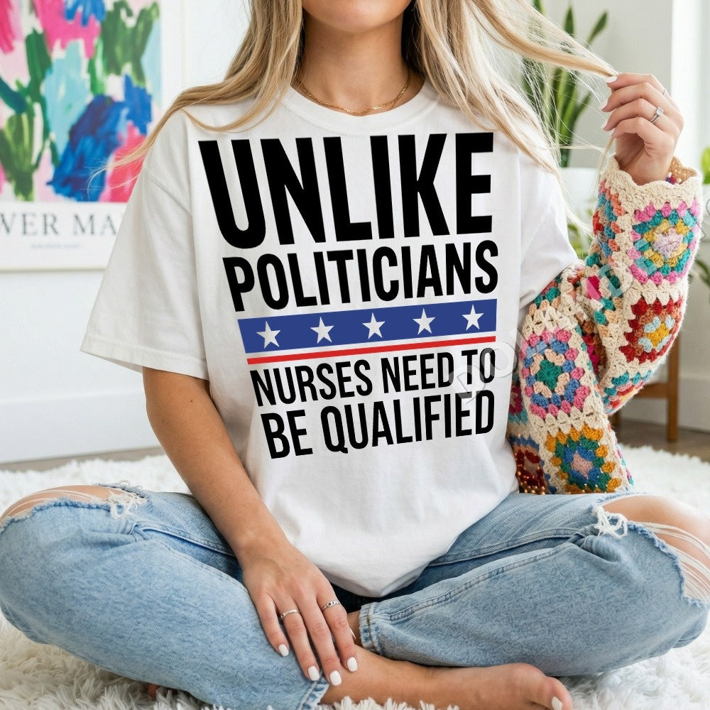 Nurse Need To Be Qualified PNG, USA Stars Stripes Digital Download