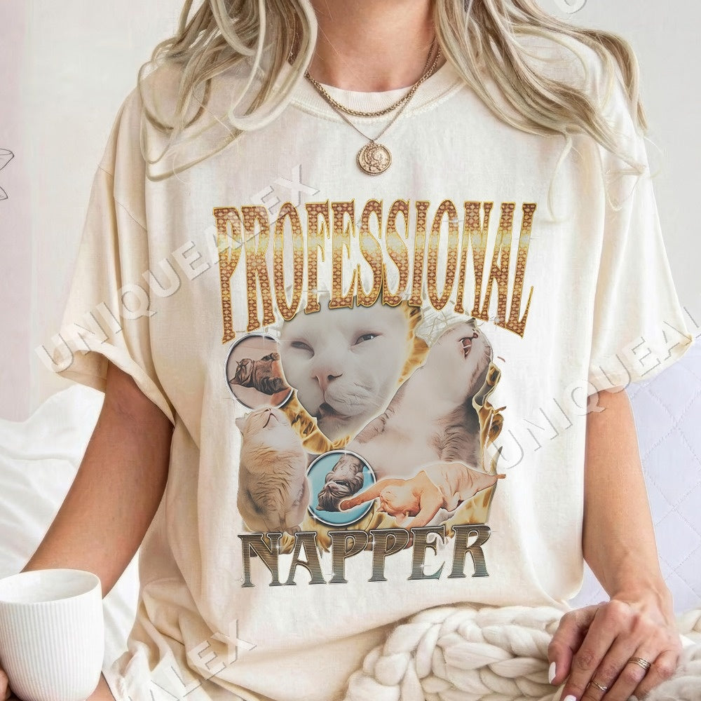 Professional Napper Cat Shirt - Gildan Unisex Tee