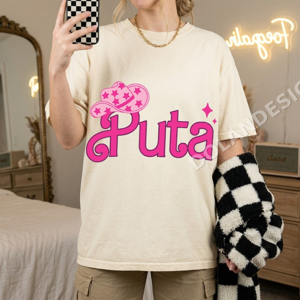 Puta Pink Cowboy Hat Stars PNG, Y2k Coquette Digital Download, Instant Download