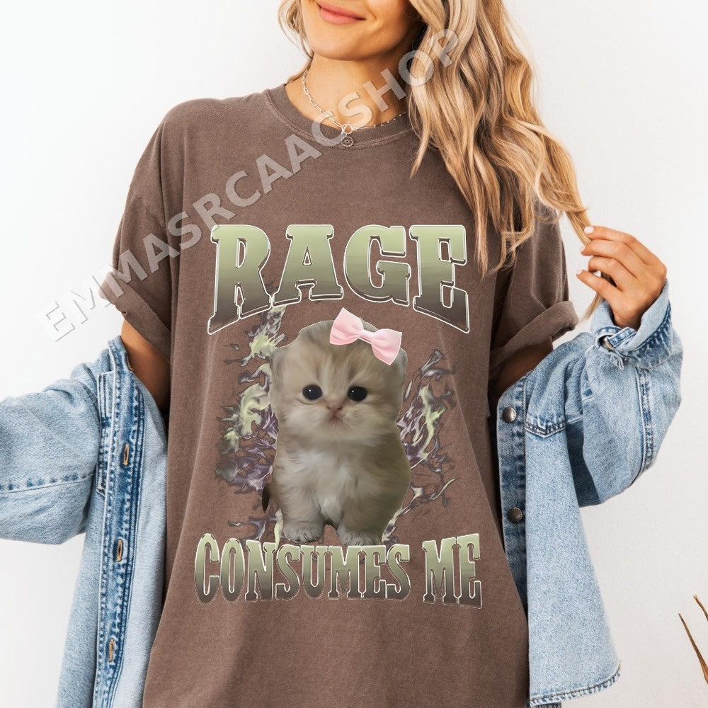 Rage Consumes Me Cat Kitten Shirt - Gildan Unisex Tee
