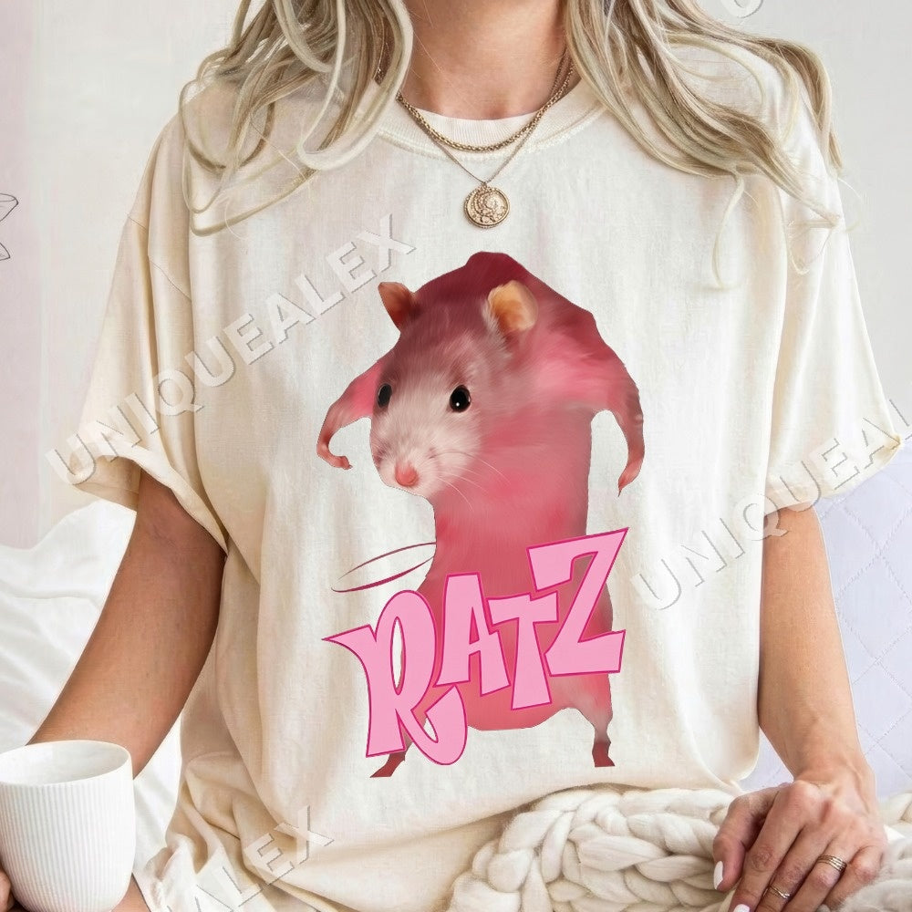 Ratz Cartoon Rat PNG, Y2k Coquette Digital Download, Girly Aesthetic Design