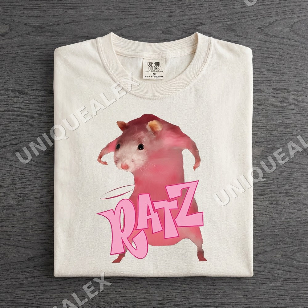 Ratz Cartoon Rat PNG, Y2k Coquette Digital Download, Girly Aesthetic Design