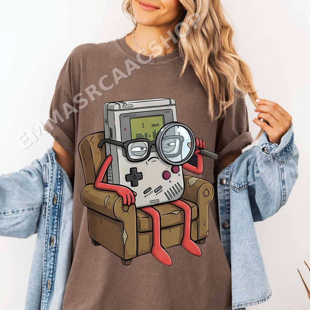 Retro Gamer Baby Tee, Funny Unhinged Meme Tee, Y2k Humor Shirt