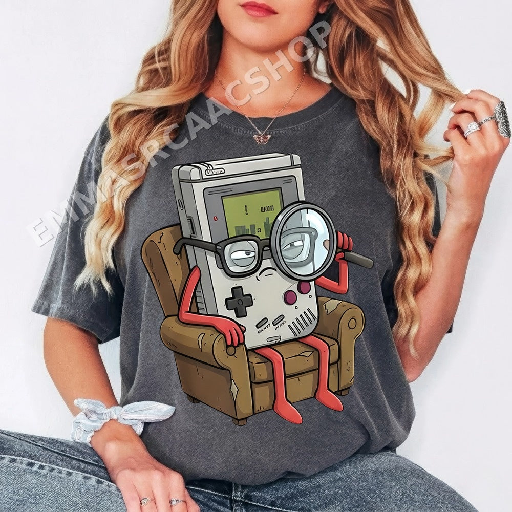 Retro Gamer Baby Tee, Funny Unhinged Meme Tee, Y2k Humor Shirt