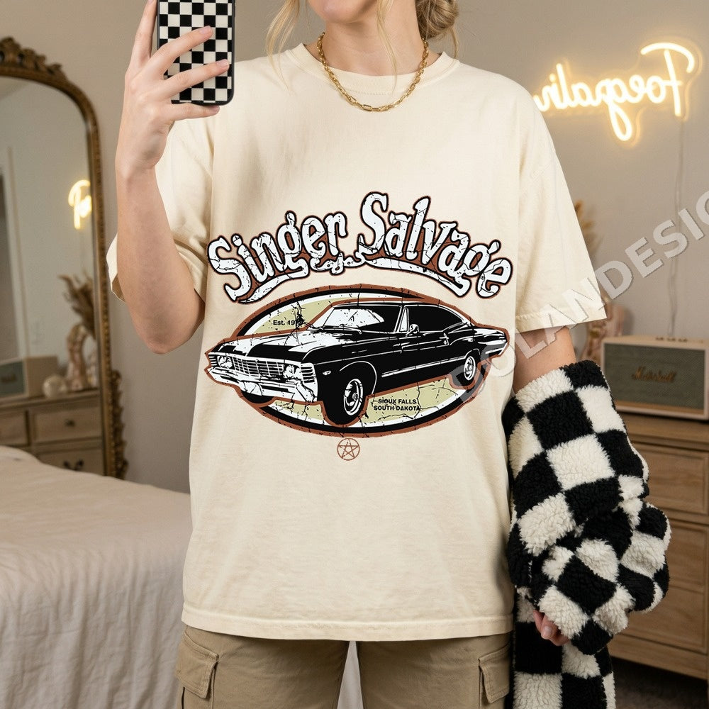 Singer Salvage Tv Show PNG, Vintage Car Digital Download