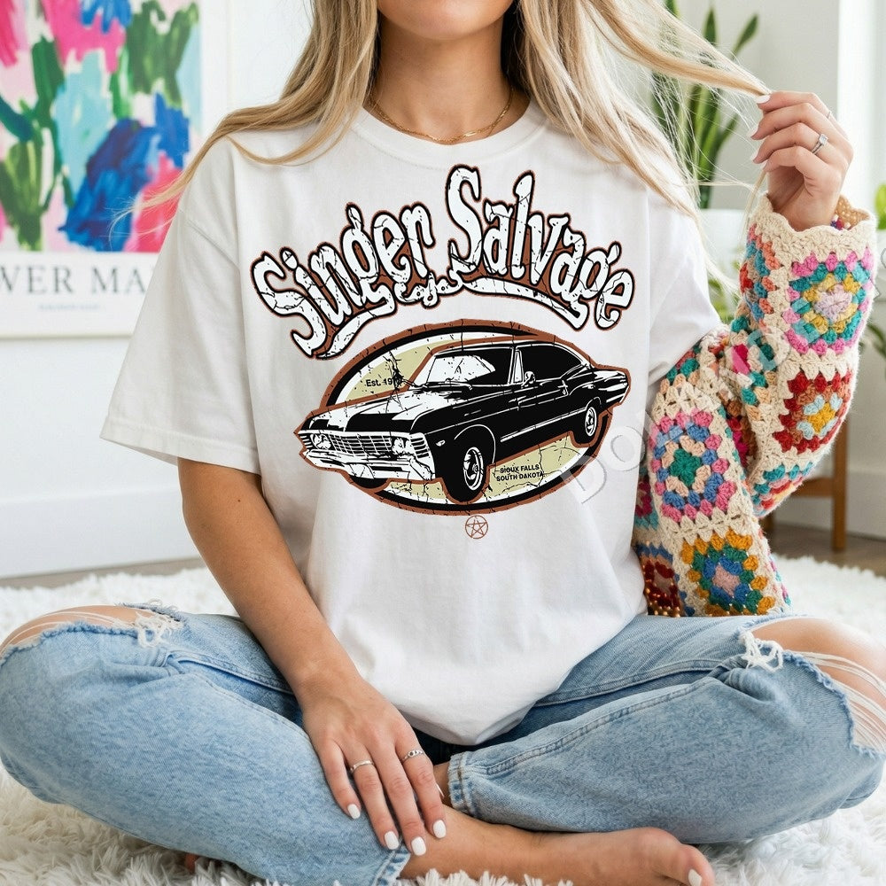 Singer Salvage Tv Show PNG, Vintage Car Digital Download