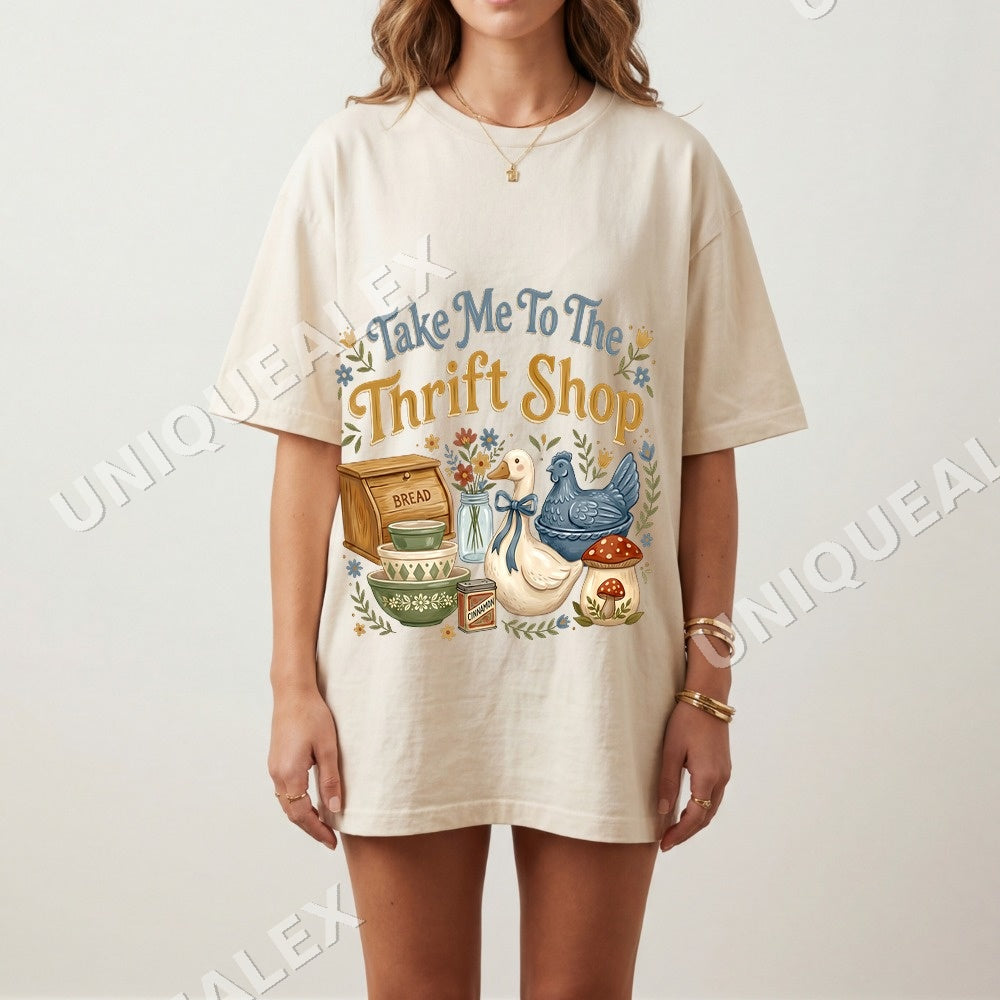 Take Me To The Thrift Shop PNG, Vintage Retro Goose Chicken Mug Wrap, Instant Download