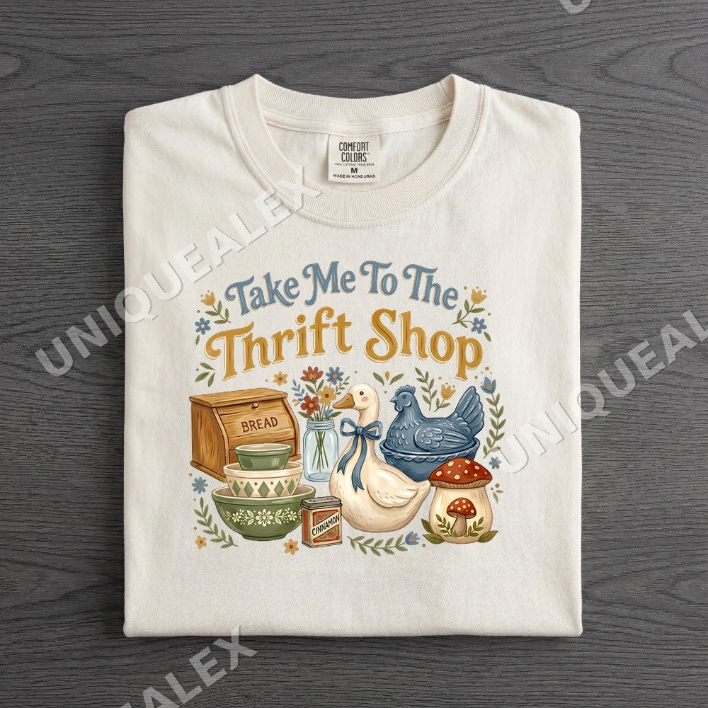 Take Me To The Thrift Shop PNG, Vintage Retro Goose Chicken Mug Wrap, Instant Download