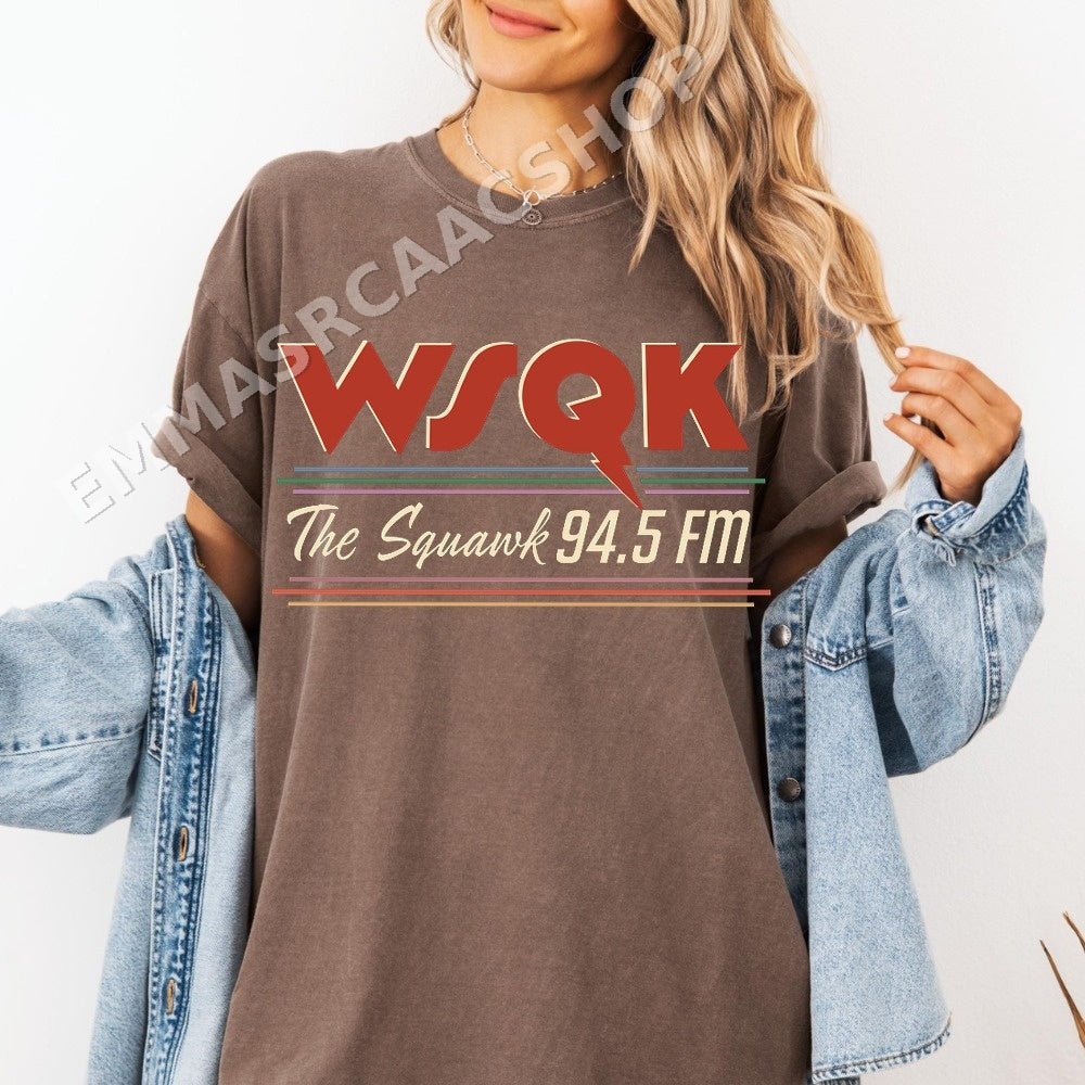 Wsqk The Squawk 94.5 Fm PNG, Retro Radio Station Sublimation Digital Download