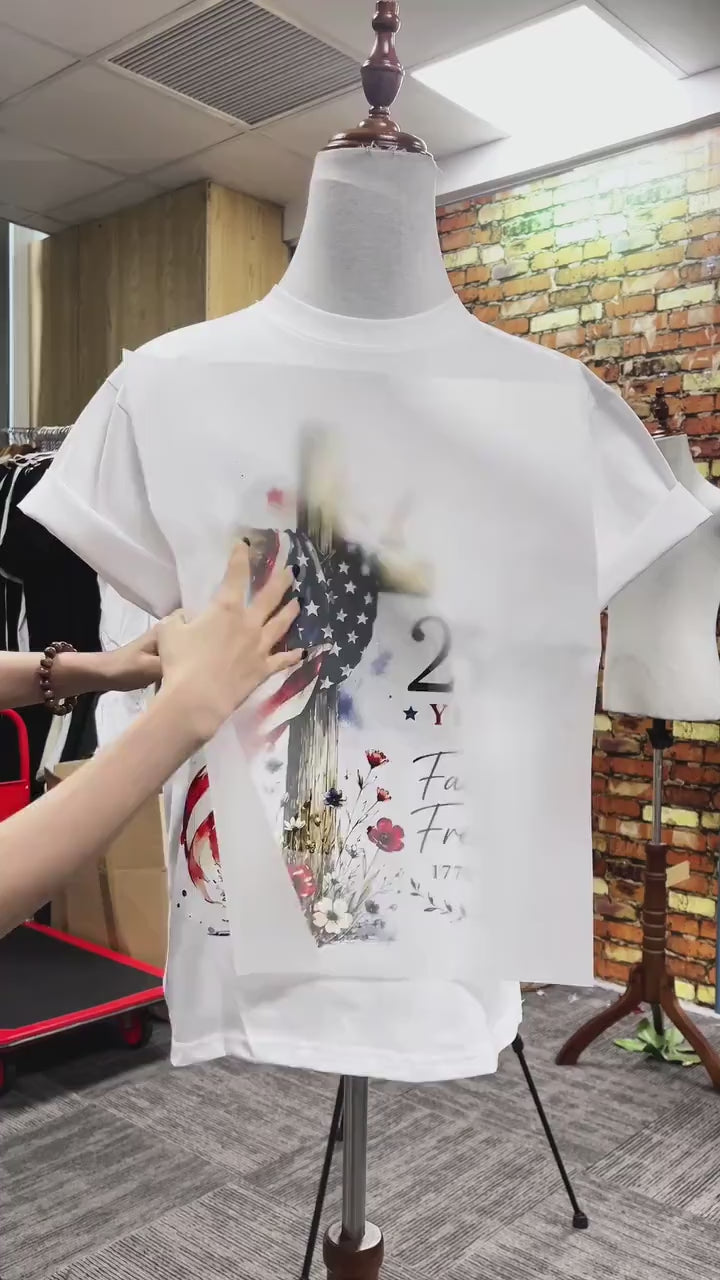 250 Years Faith and Freedom patriotic tee video