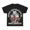 Easily Distracted By Cats And Side Quests PNG, Funny DnD Gamer Sublimation Design, Digital Download, Instant Download