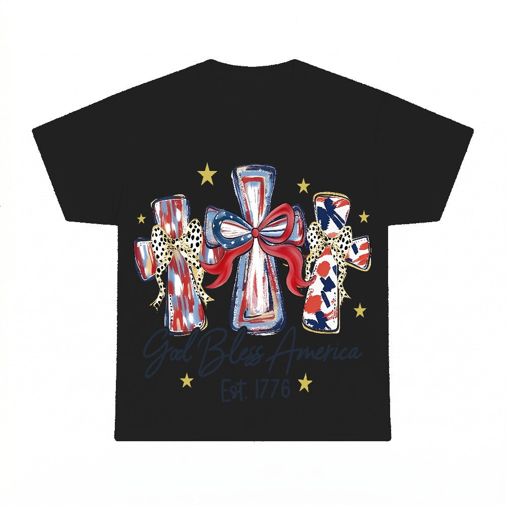 God Bless America PNG, Patriotic Cross Distressed Flag Sublimation Design, Digital Download, Instant Download