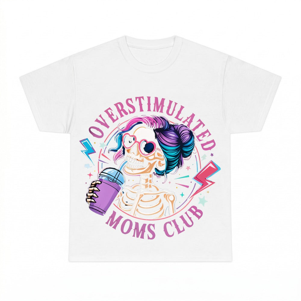 Overstimulated Moms Club PNG, Funny Mama Skeleton Sublimation Design, Mom Life Digital Download, Instant Download