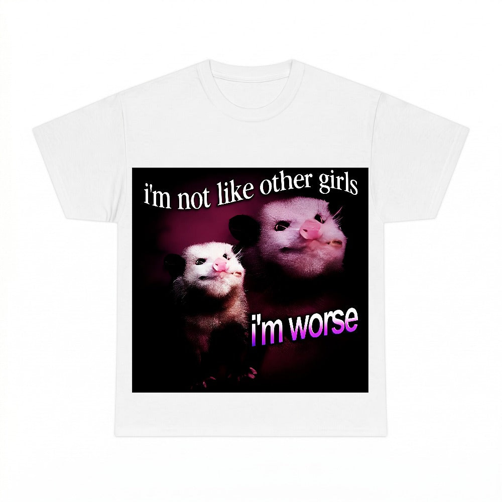 Vintage 90s Wacky Opossum PNG, Funny Possum I'm Worse Sublimation Design, Meme Digital Download, Instant Download