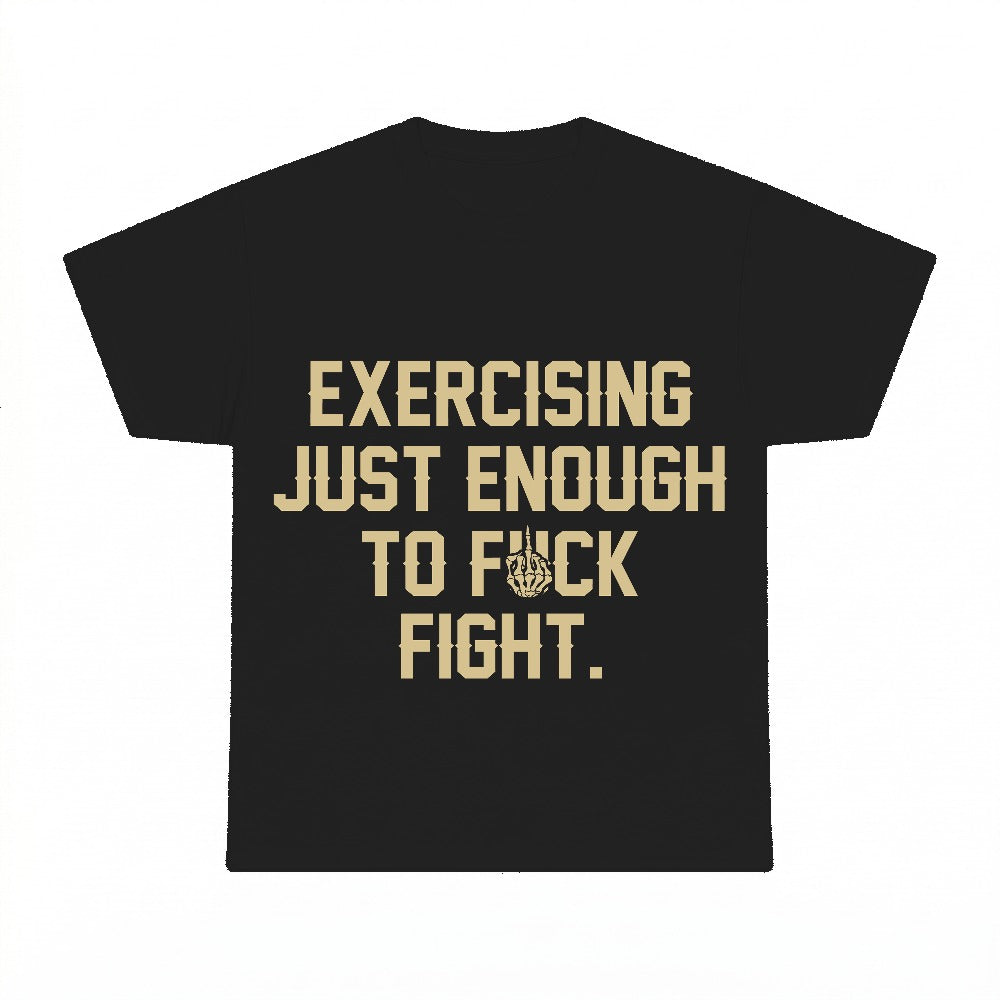 Exercising Just Enough to F*ck & Fight PNG, Funny Sarcastic Workout Sublimation Design, Fitness Humor Digital Download