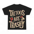 Tattoos Are Trashy PNG, Dark Humor Sarcastic Skull Sublimation Design, Digital Download, Instant Download
