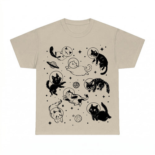 Cartoon Cats in Space Shirt - Gildan Unisex Tee